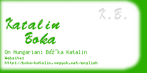 katalin boka business card